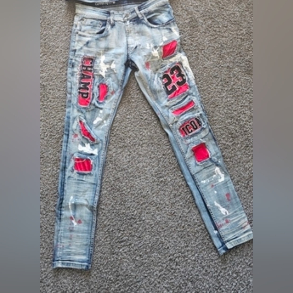 Copper Rivet #23 Distressed Denim Jeans